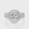 1.5 CT Round Cut Colorless Engagement Ring