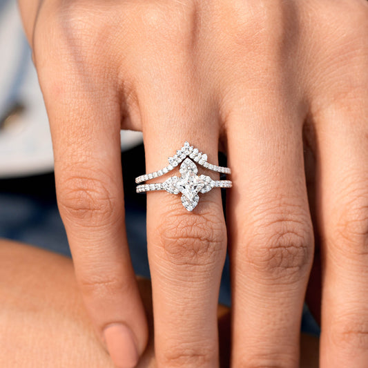 1.38 CT Round, Pear Cut Colorless Engagement Ring