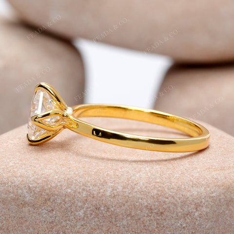 1.00 CT  Princess Cut Colorless Engagement Ring