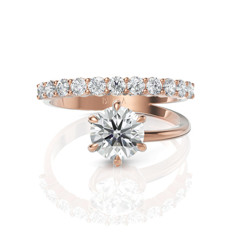 1.542 CT Round Cut Colorless Engagement Ring