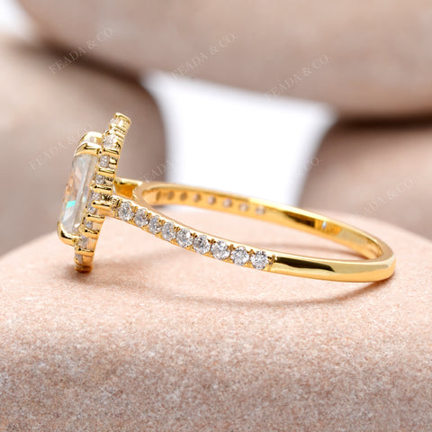 1.428 CT Radiant, Round Cut Colorless Engagement Ring