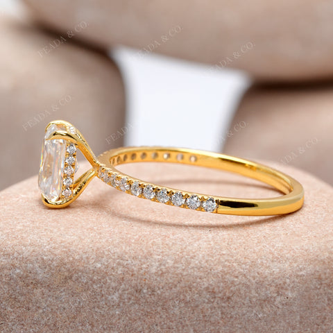 1.264 CT Round, Radiant Cut Colorless Engagement Ring