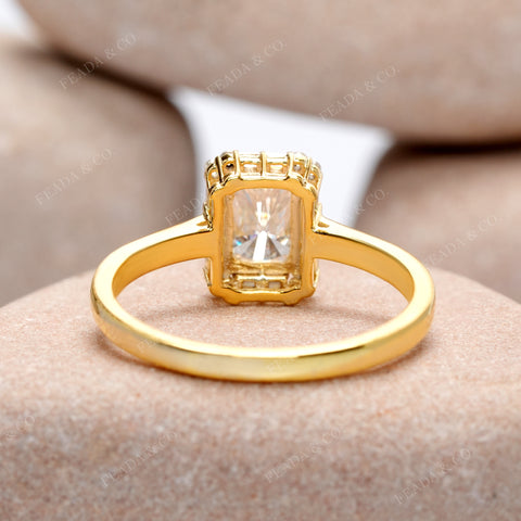 1.2 CT Round, Radiant, Baguette Cut Colorless Engagement Ring