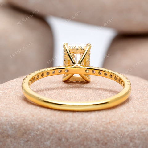 1.264 CT Round, Radiant Cut Colorless Engagement Ring