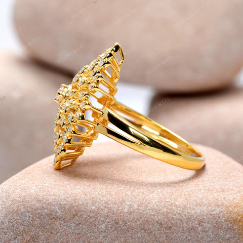 0.31 CT Round Cut Colorless Engagement Ring