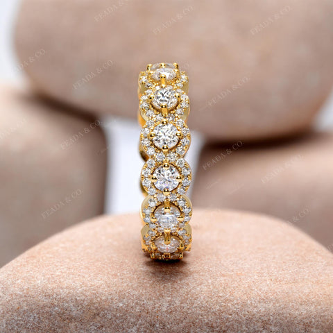 2.128 CT Round Cut Colorless Engagement Ring