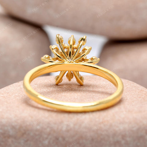 0.33CT Round Diamond Premium Snow Flake Ring
