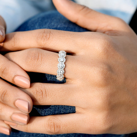 2.128 CT Round Cut Colorless Engagement Ring