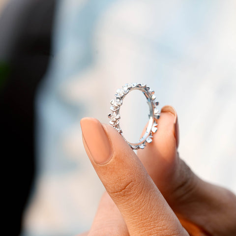 0.49 CT Round Cut Colorless Engagement Ring