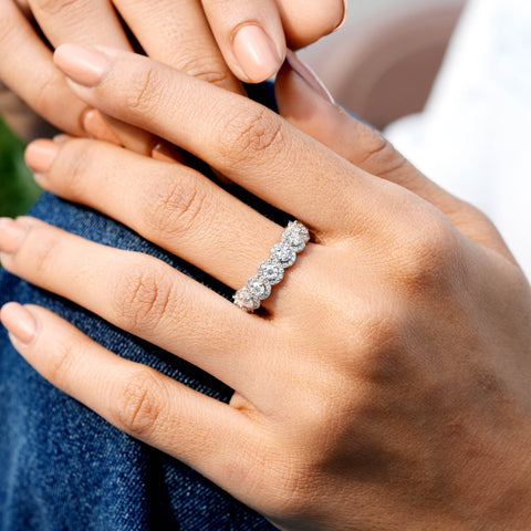 2.128 CT Round Cut Colorless Engagement Ring