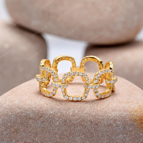 0.826 CT Round Cut Colorless Engagement Ring