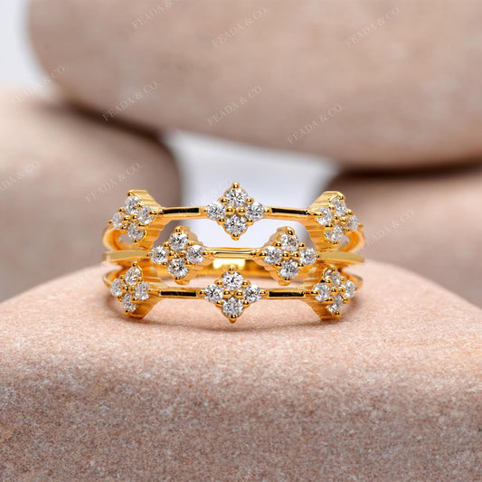 0.624 CT Round Cut Colorless Engagement Ring