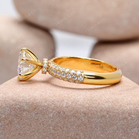 2.559 CT Round Cut Colorless Engagement Ring