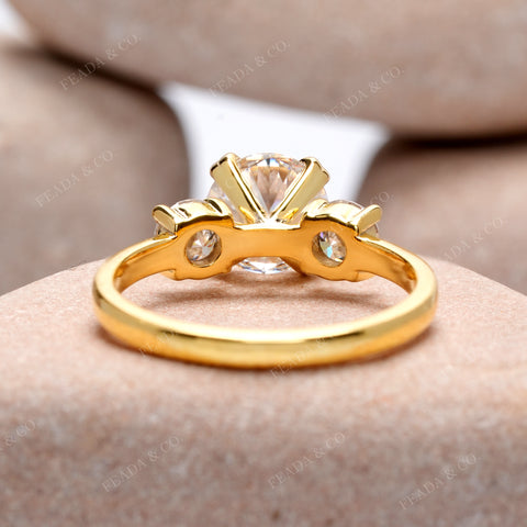 2.63 CT Round Cut Colorless Engagement Ring