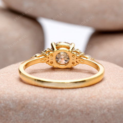 1.122 CT Round, Marquise cut, Colorless Engagement Ring