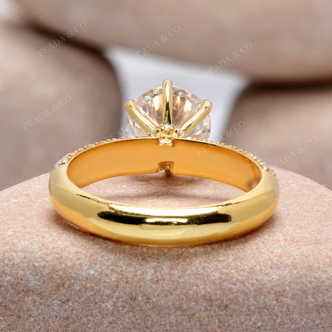 2.559 CT Round Cut Colorless Engagement Ring