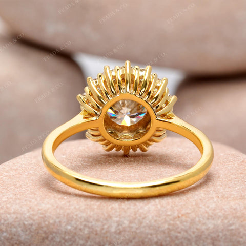 2.14 CT Round Cut Colorless Engagement Ring
