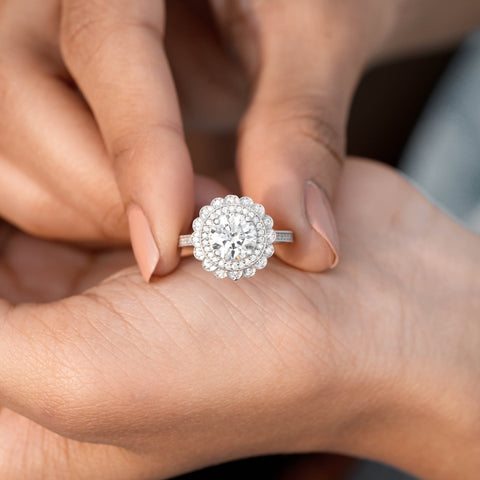 1.95 CT Round Cut Colorless Engagement Ring