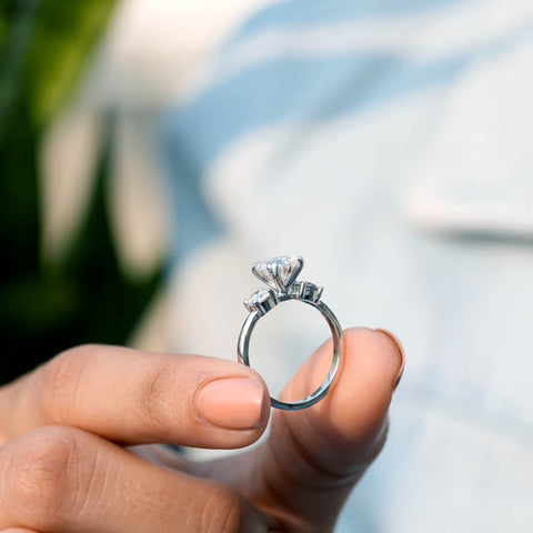 2.63 CT Round Cut Colorless Engagement Ring