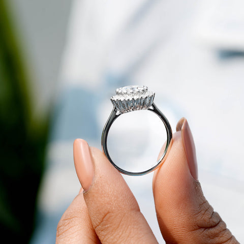 2.14 CT Round Cut Colorless Engagement Ring