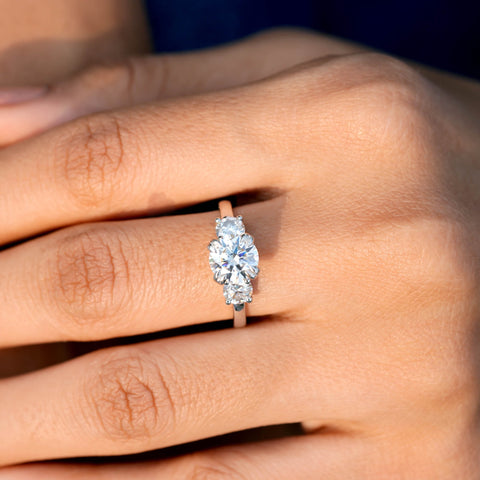 2.63 CT Round Cut Colorless Engagement Ring