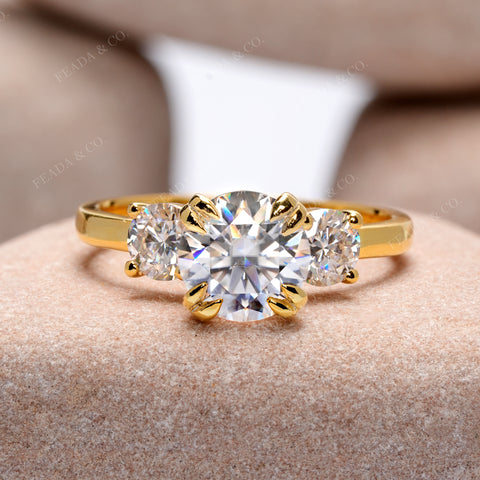 2.63 CT Round Cut Colorless Engagement Ring
