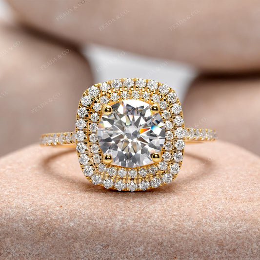 2.199 CT Round Cut Colorless Engagement Ring