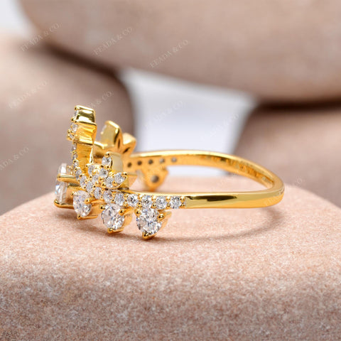0.892 CT Round Cut Colorless Engagement Ring