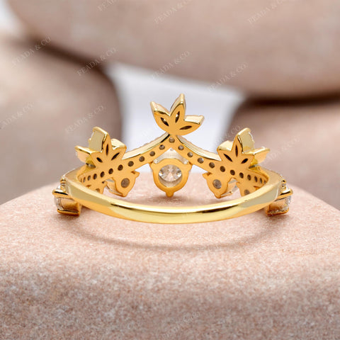 0.892 CT Round Cut Colorless Engagement Ring