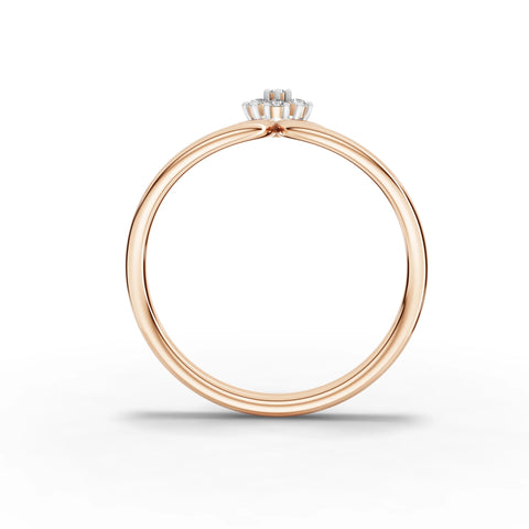 Floral Grace Solitaire Ring