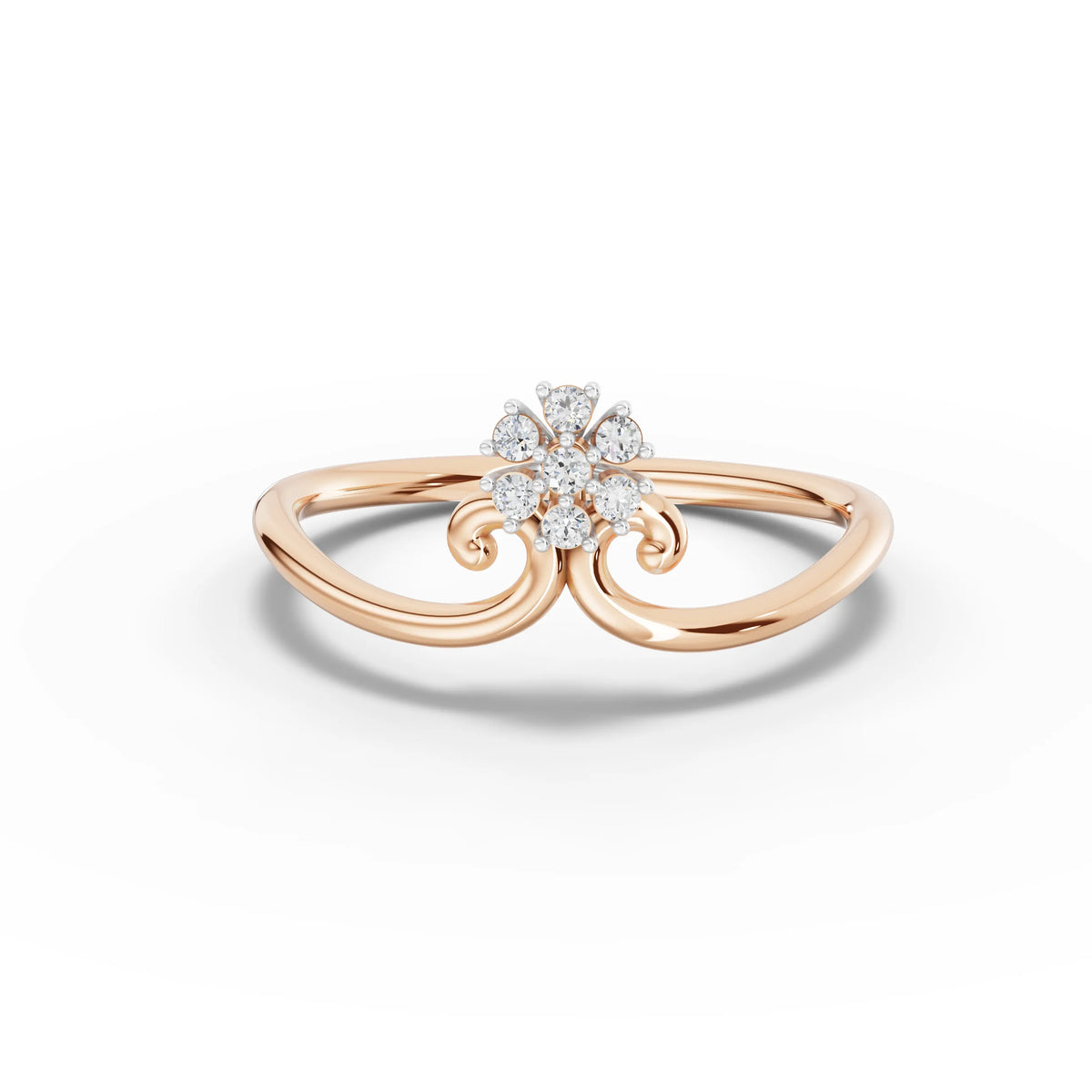 Floral Grace Solitaire Ring