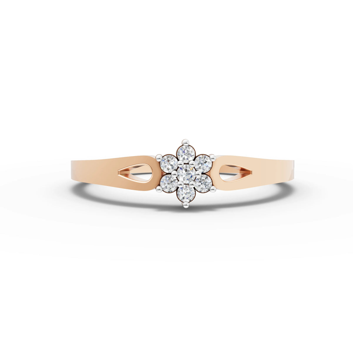 Blissbud Diamond Petal Delicate Ring