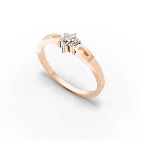 Blissbud Diamond Petal Delicate Ring