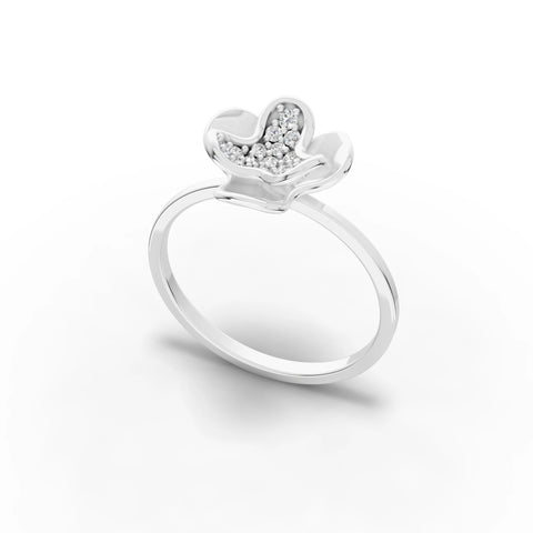 Petal Heart Delicate Ring