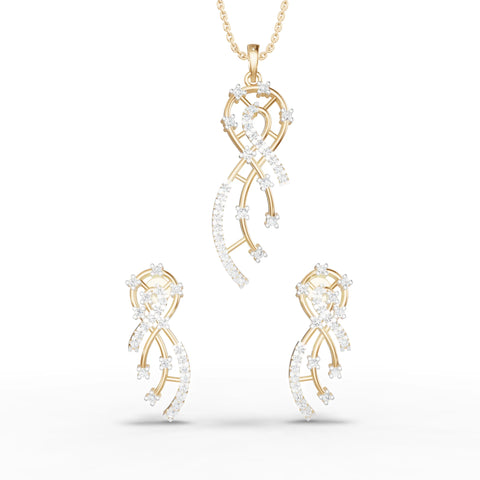 Ears of Elegance Moissanite Diamond Jewellery Set