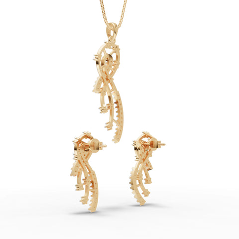 Ears of Elegance Moissanite Diamond Jewellery Set