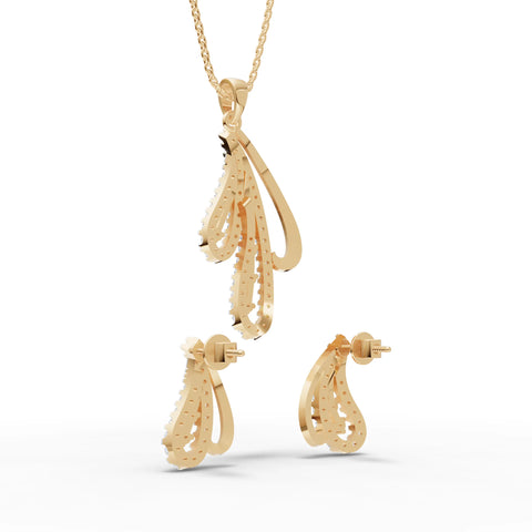Vine Bloom Moissanite Diamond Jewellery Set
