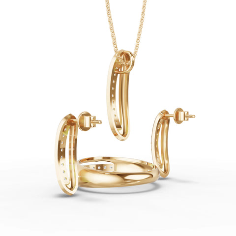 Elegant Embrace Moissanite Diamond Jewellery Set