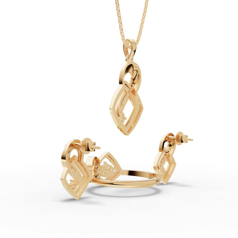 Regal Rope Radiance Moissanite Diamond Jewellery Set