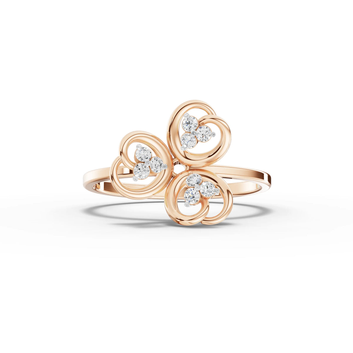 Trinity Bloom Diamond Ring