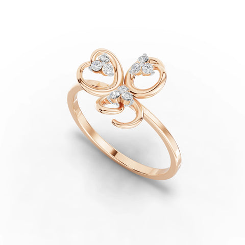 Trinity Bloom Diamond Ring