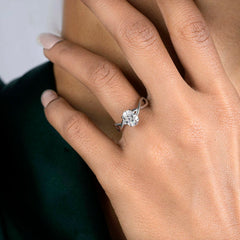 Oval Solitaire with Braided Infinity Shank