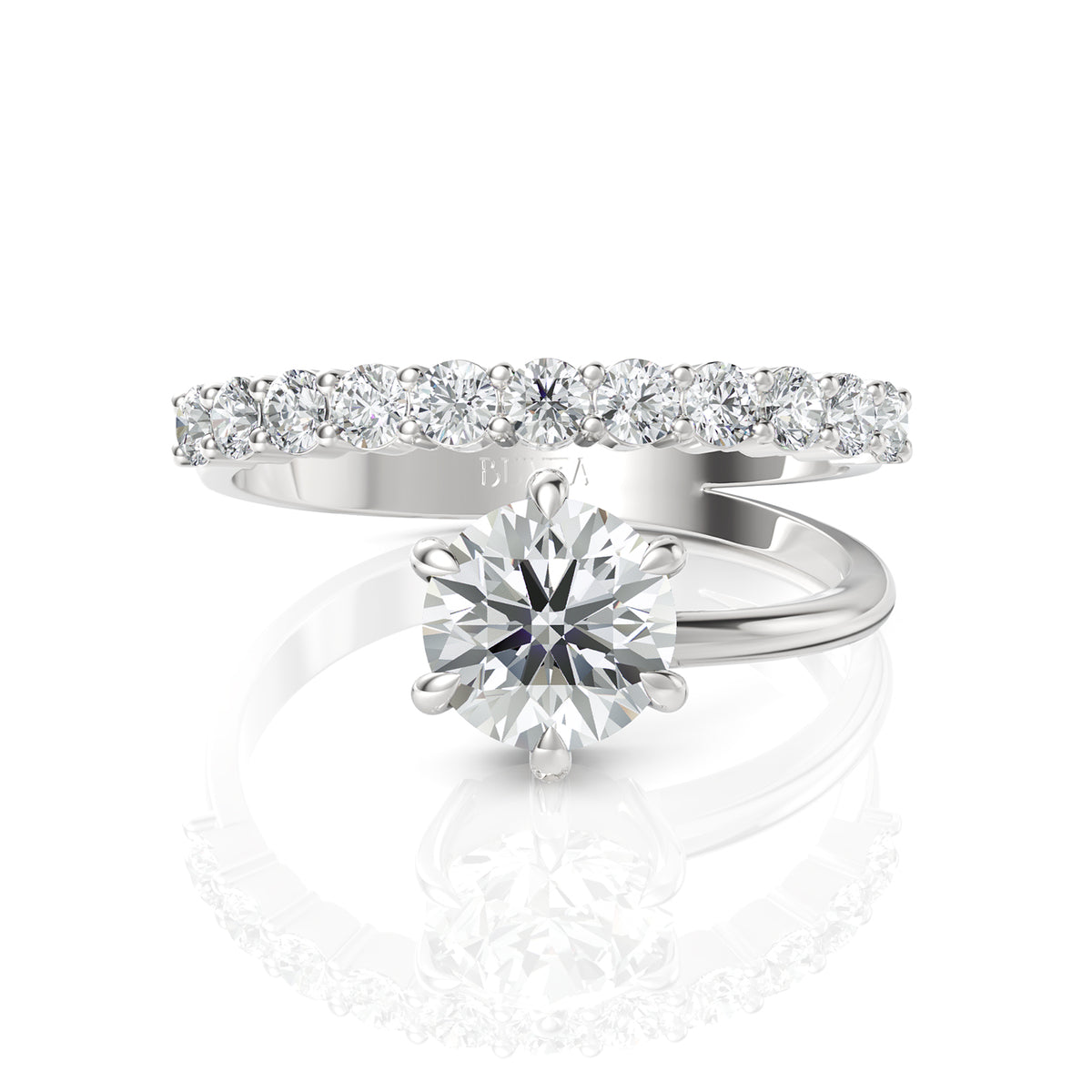 1.542 CT Round Cut Colorless Engagement Ring