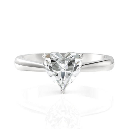 Heart Moissanite Diamond Ring