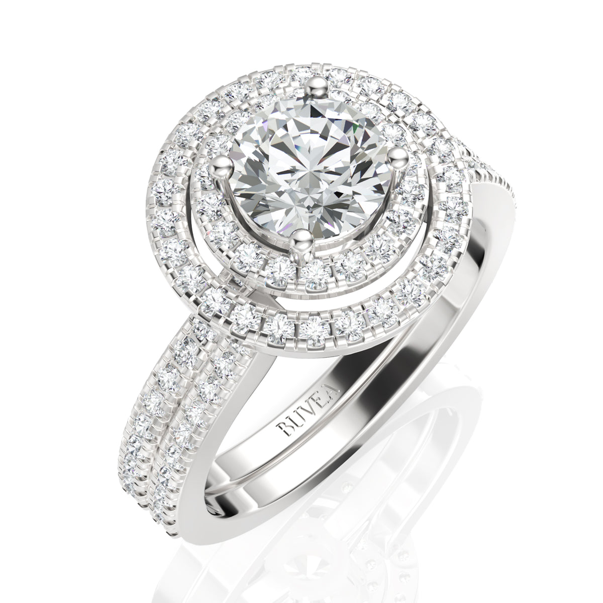 1.5 CT Round Cut Colorless Engagement Ring