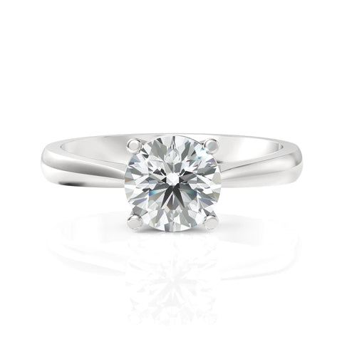 Round Moissanite Diamond Ring