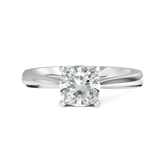 Cushion Moissanite Diamond Ring