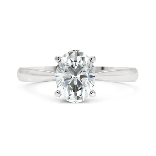 Oval Moissanite Diamond Ring