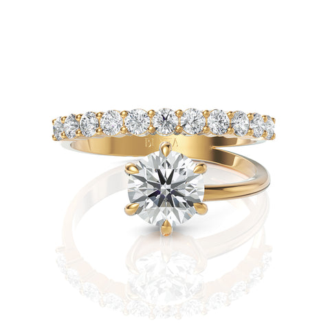 1.542 CT Round Cut Colorless Engagement Ring