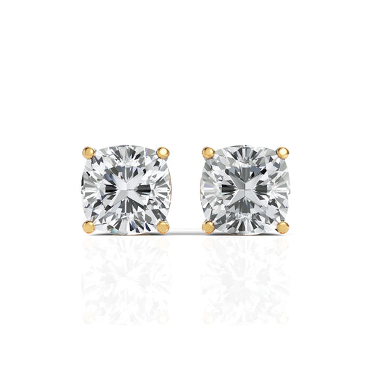 Cushion Moissanite Diamond Studs